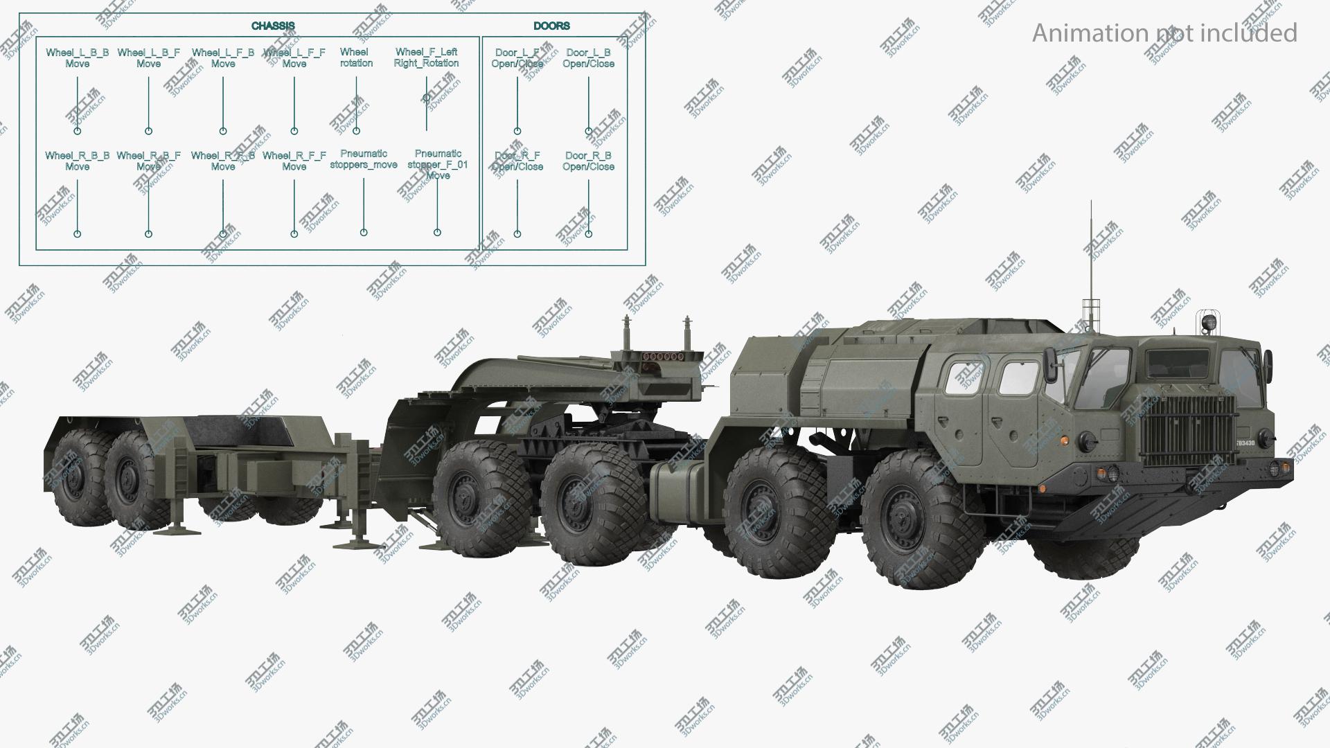 images/goods_img/20210313/MAZ 7410 with Semi Trailer Green Rigged 3D/3.jpg